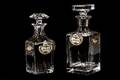 Two Decanters with Tags Baccarat  Staffordshire