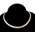 German 14k Yellow Gold Herringbone Style Necklace