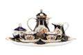 Meissen Porcelain Cobalt  Gilt Cabaret Set for 2