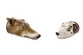Two Staffordshire Dog Stirrup Cups