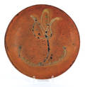 Pennsylvania redware pie plate 19th c