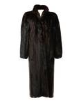 Ladies Dark Brown Full Length Mink Coat