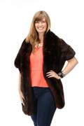 Elegant Vintage Brown Mink Stole or Wrap