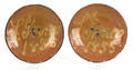 Two Pennsylvania redware pie plates