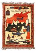 Small Hand Woven Afgan War Rug  2 314 x 3