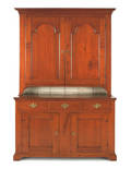 Pennsylvania walnut twopart Dutch cupboard ca 1780
