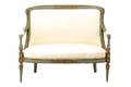 Louis XVI Style Polychromed Fauteuil Settee
