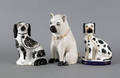 Three Staffordshire dogs 19th c