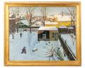 Frank J Gavencky Backyard Snow Scene1925