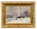 Elie Anatole Pavil Seine in Winter Oil