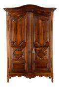 Carved Louis XV Style French Provincial Armoire