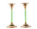 Pair of Louis C Tiffany Furnaces Candlesticks