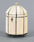 English ivory and tortoise shell tea caddy ca 1800