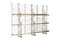 Large French Iron  Braass Mounted Bakers Rack