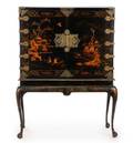 Early 19th Century Japanned Cabinet on Stand