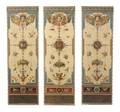 Set of 3 Early 20th C Italian Hand Painted Panels