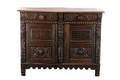 Continental Carved and Stained Oak Cabinet