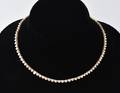 Ladies 14k Yellow Gold  Diamond Tennis Necklace