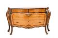 Louis XV Style Burl Wood Bombe Commode