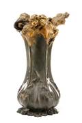 Art Nouveau Bronze Figural Vase Signed Peyre