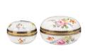 Two Meissen Floral Porcelain Dresser Boxes