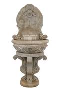 Contemporary Cast Stone Demilune Garden Fountain
