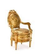 French Gilt Bronze Fauteuil Form Casket Box