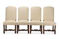 Four French Provincial Style Walnut Side Chairs
