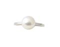 Ladies 14k White Gold  Solitaire Pearl Ring