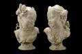 Bustelli for Nymphenburg Pair of Busts Porcelain