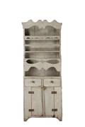 Swedish Gustavian Style Painted Gray Cupboard