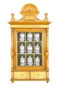 Spice Cabinet w 9 Meissen Blue Onion Spice Jars