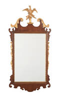 Federal style mahogany and parcel gilt mirror