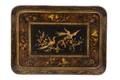 English Lacquered Chinoiserie Papier Mache Tray