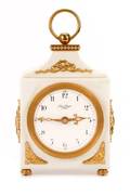 Hour Lavigne Neoclassical Marble  Gilt Clock
