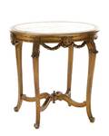 French Polychromed Neoclassical Marble Top Table