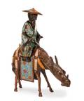 Bronze  Cloisonne Figural TwoPart Koro