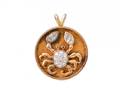 Ladies 14K Yellow Gold  Diamond Zodiac Pendant