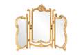 French Giltwood TriFold Vanity Mirror