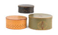 Five contemporary painted band boxes