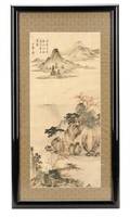 19th Century Chinese Landscape Painting on Silk