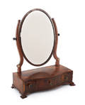 George III mahogany shaving mirror