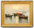 MidCentury Continental School Seascape Signed
