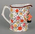 Pearlware satyr mask pitcher 19th c