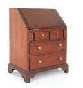 Miniature Pennsylvania Chippendale walnut slant front desk dated 1793