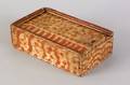 Pennsylvania painted poplar slide lid candlebox early 19th c