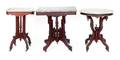 Three Victorian marble top stands