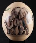 Hand Painted Animals of Africa Ostrich Egg