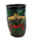 American painted leather fire bucket