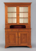 Pennsylvania walnut twopart Dutch cupboard late 18th c